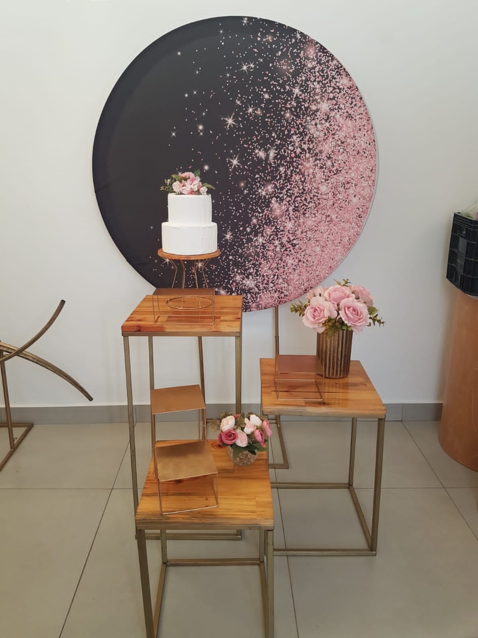 Kit Brilho Rosa Luxo - Mavie Decorações