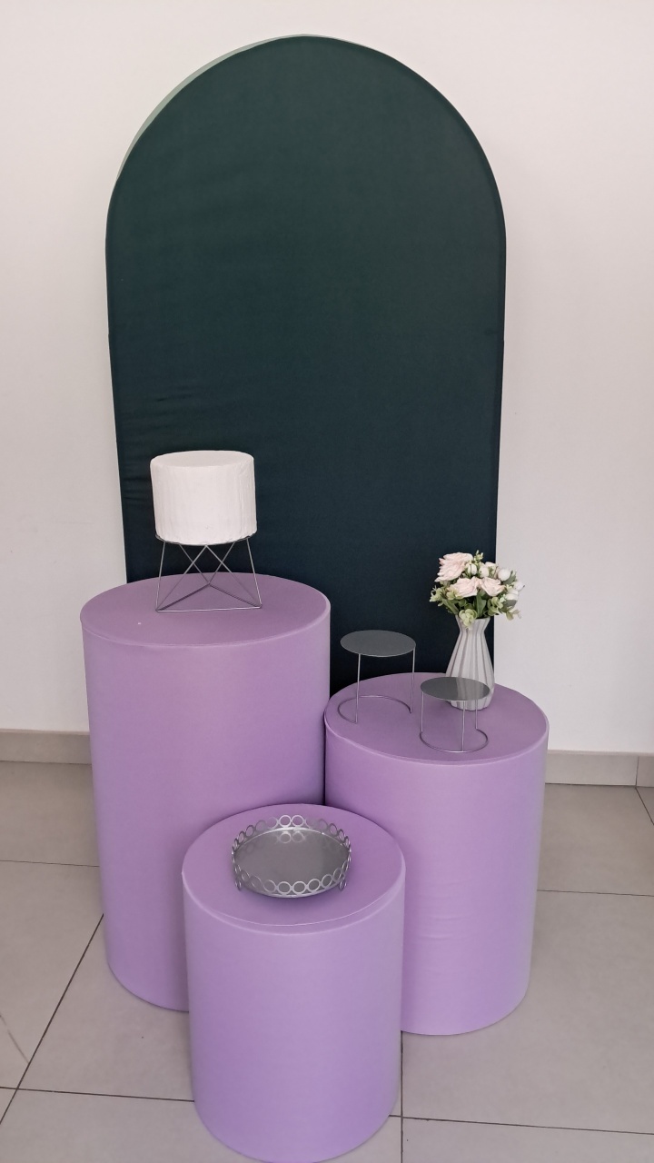 Kit Romano Verde E Lilás - Mavie Decorações