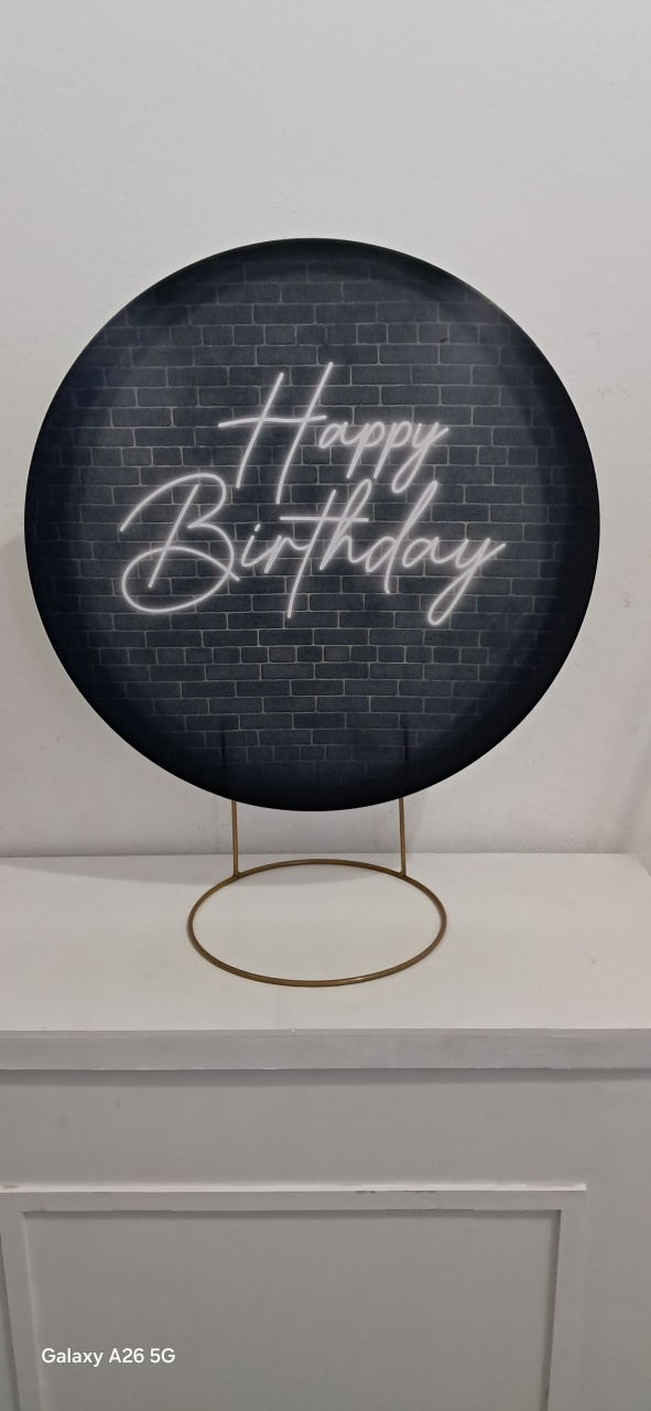 Capa 50X50 Preto Happy - Mavie Decorações