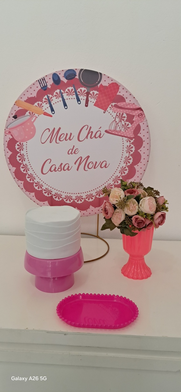 Kit Mini Chá de Cozinha Rosa - Mavie Decorações