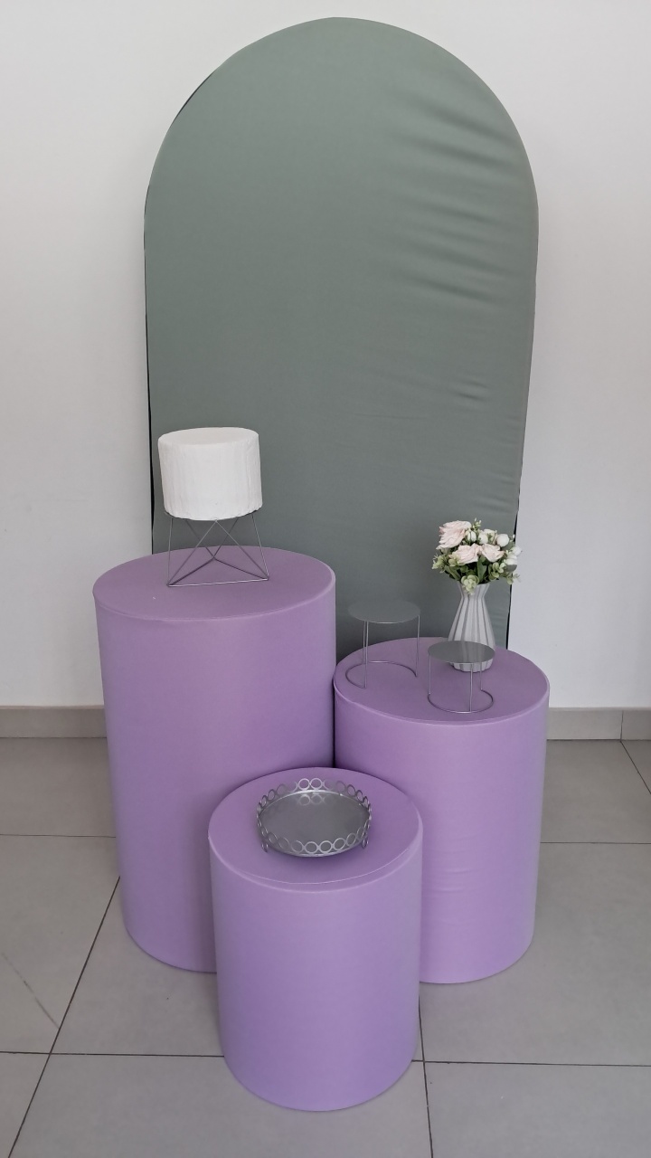 Kit Romano Verde Menta E Lilás - Mavie Decorações