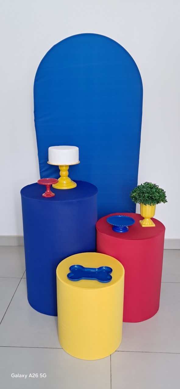 Kit Neutro Azul/ Vermelho - Mavie Decorações