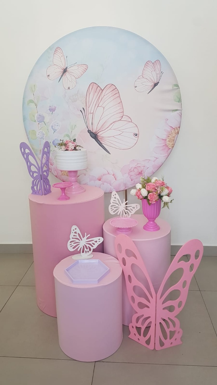 Kit Borboleta Rosa - Mavie Decorações