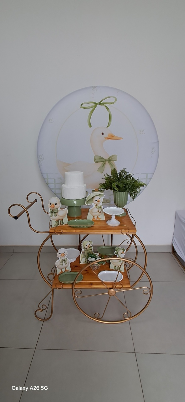 Kit Carrinho Com Patinhos - Mavie Decorações
