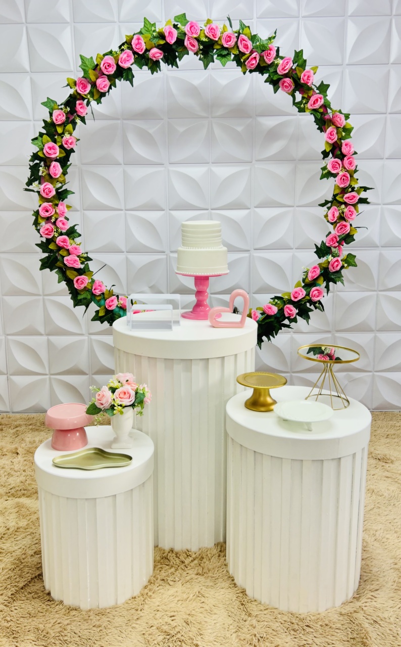 Kit Painel Flores Rosa - Karina Mesquita Pego Lima 