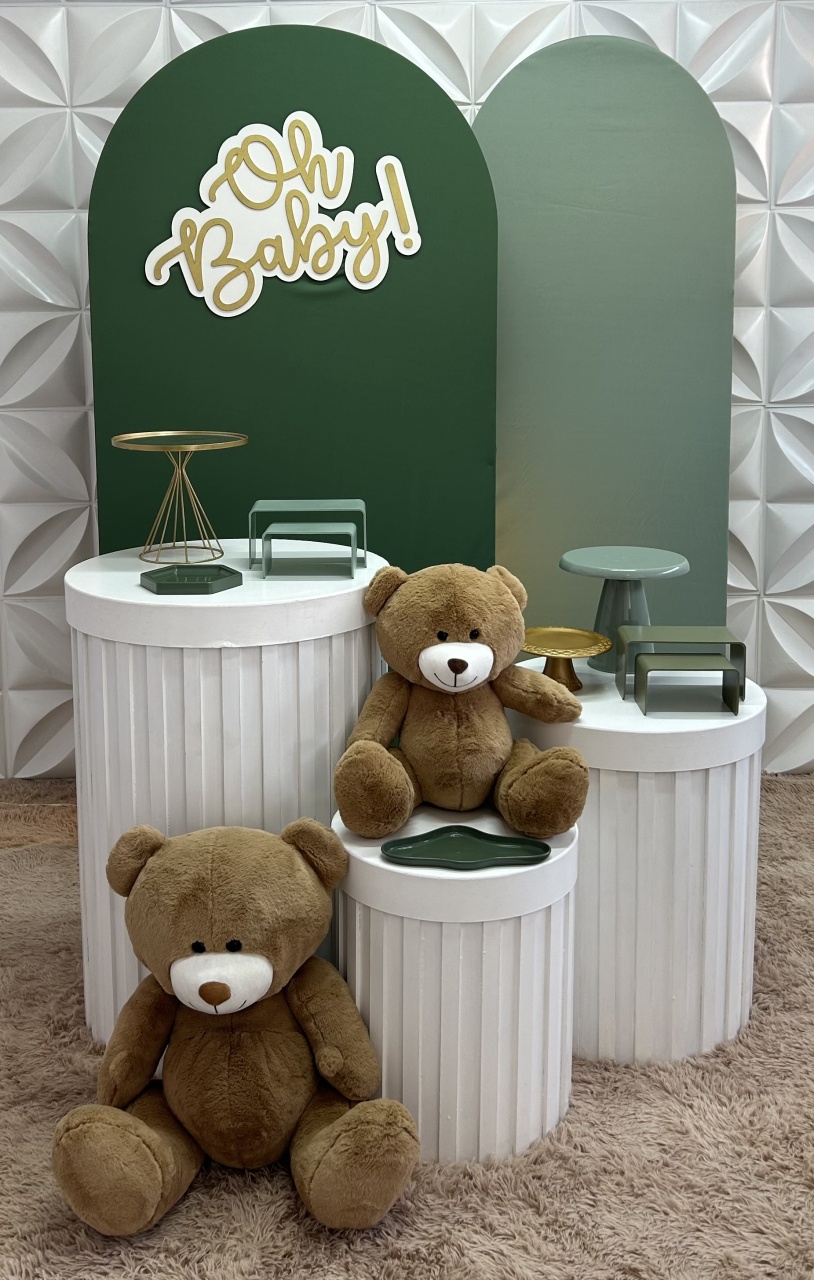 Kit Chá de Bebê Urso Verde - Karina Mesquita Pego Lima 