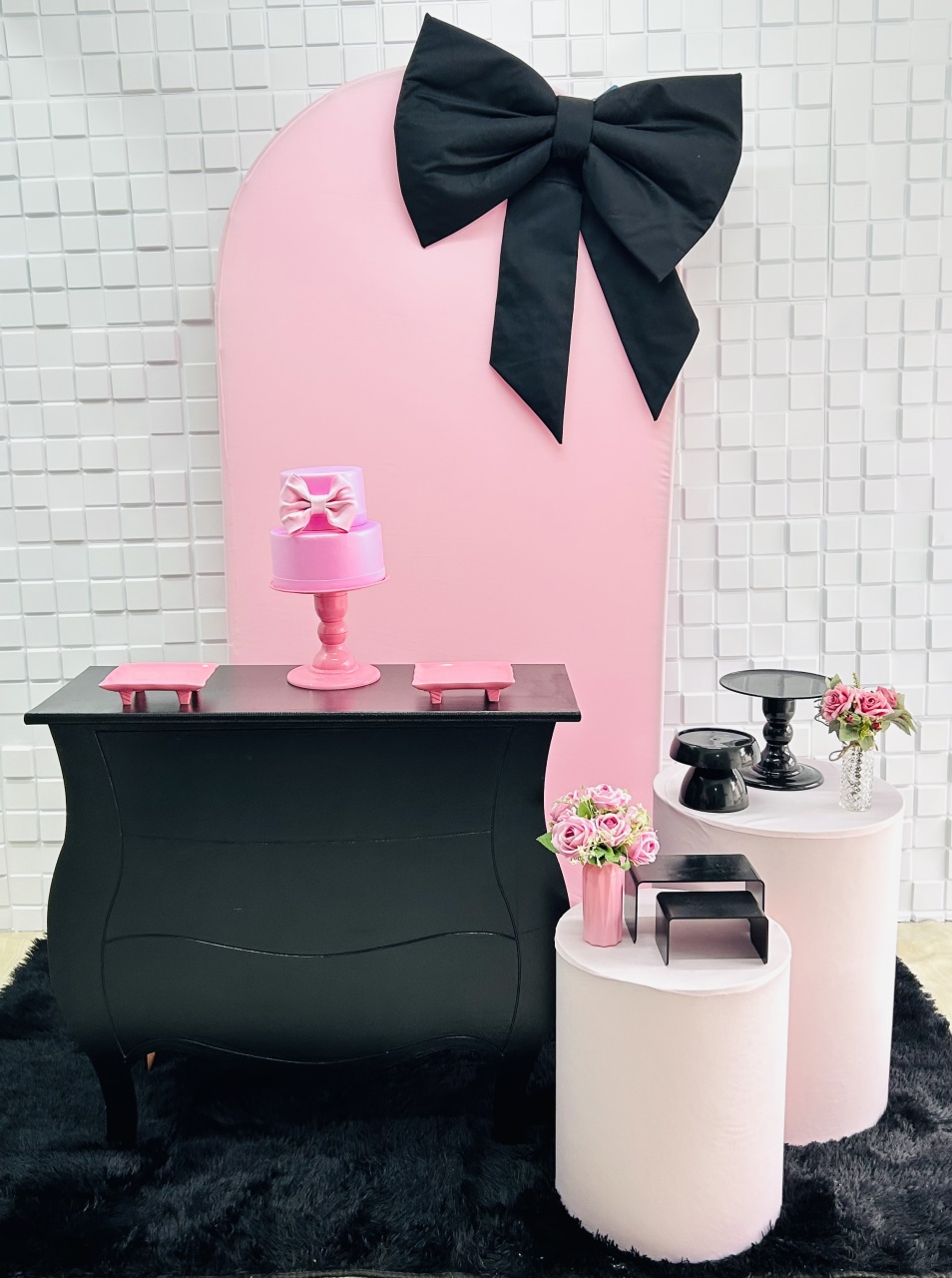 Kit Laço Rosa E Preto - Karina Mesquita Pego Lima 