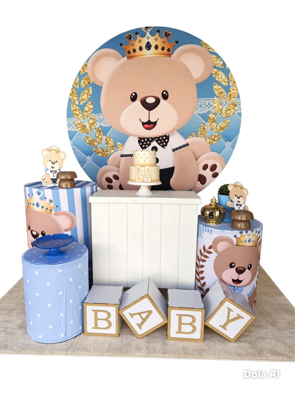 Urso Realeza Azul Bb Kit 2 - BELLA FESTA TOP