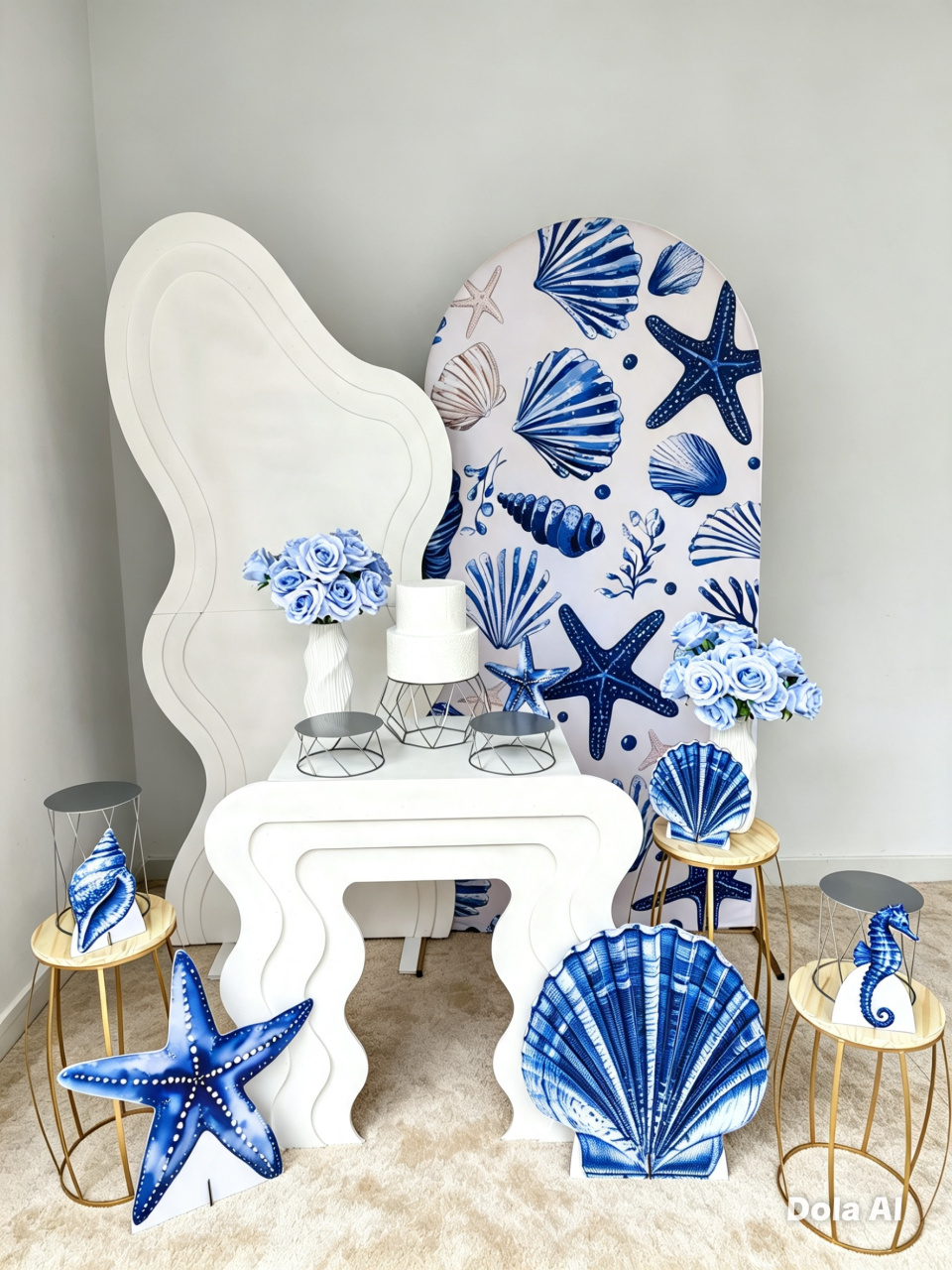 Kit Fundo Do Mar Com Painel de Ondas - BELLA FESTA TOP