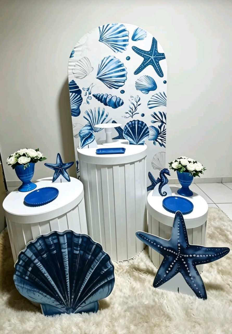 Fundo Do Mar Com Cilidros - BELLA FESTA TOP
