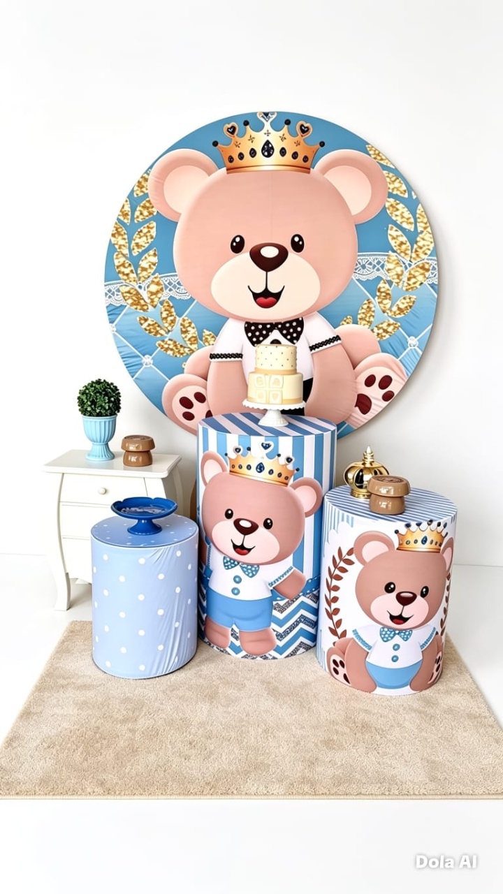 Urso Realeza Azul Bb - BELLA FESTA TOP
