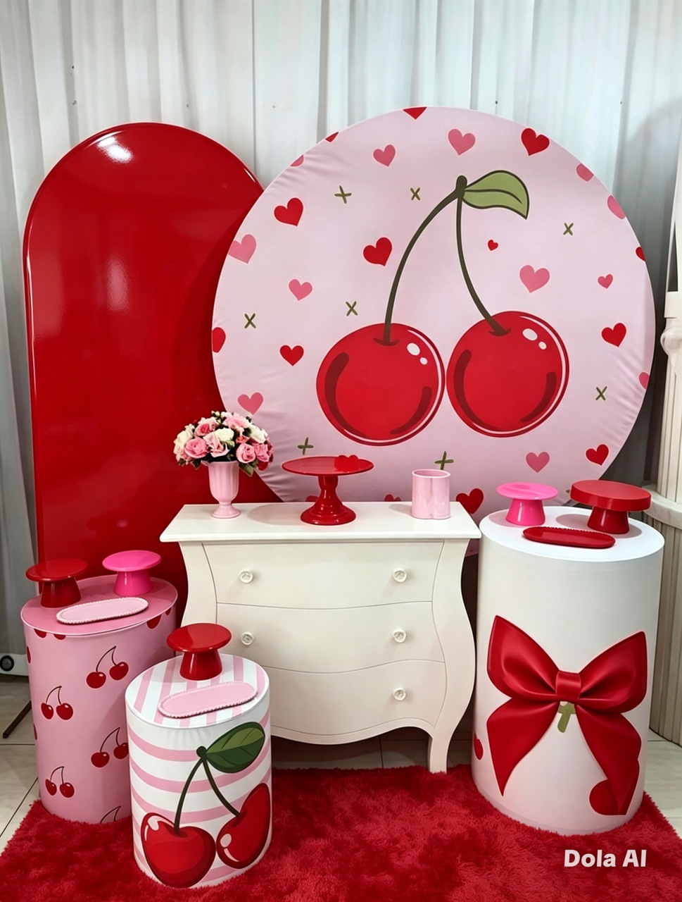 Kit Três Cereja Vermelha - BELLA FESTA TOP