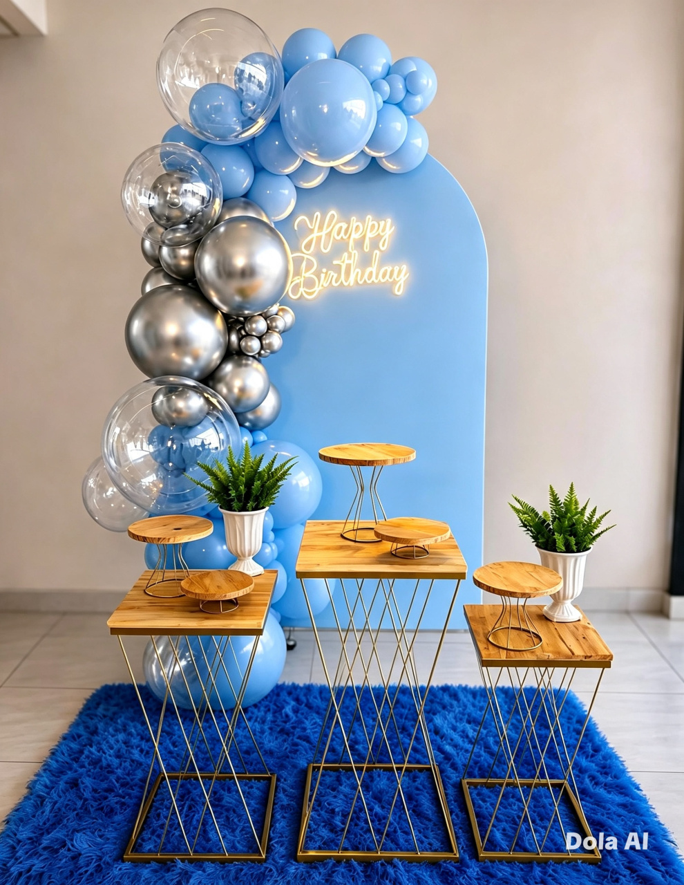 Kit Masculino Azul Bebê Já Com Balões - BELLA FESTA TOP