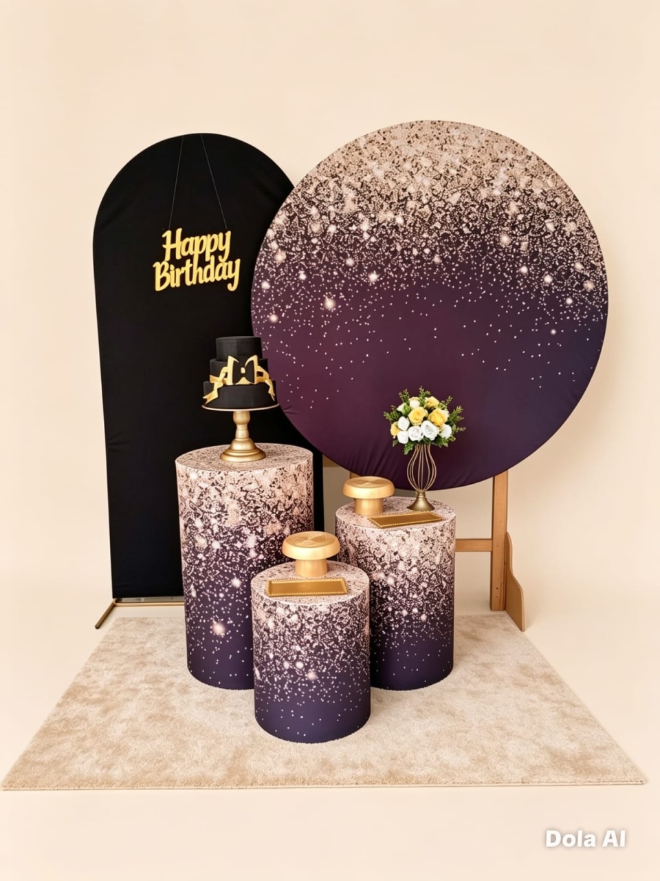 Preto Com Dourado Kit 2 - BELLA FESTA TOP