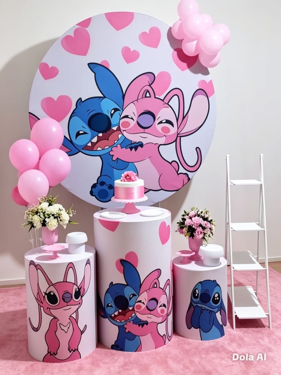 Stitch E Angel Coração Kit 1 - BELLA FESTA TOP