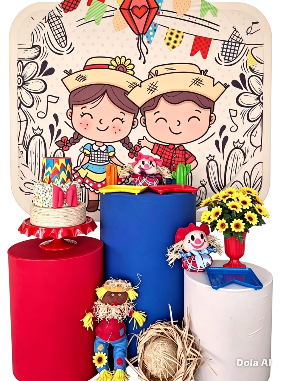 Casal Festa Junina Bege Kit 1 - BELLA FESTA TOP