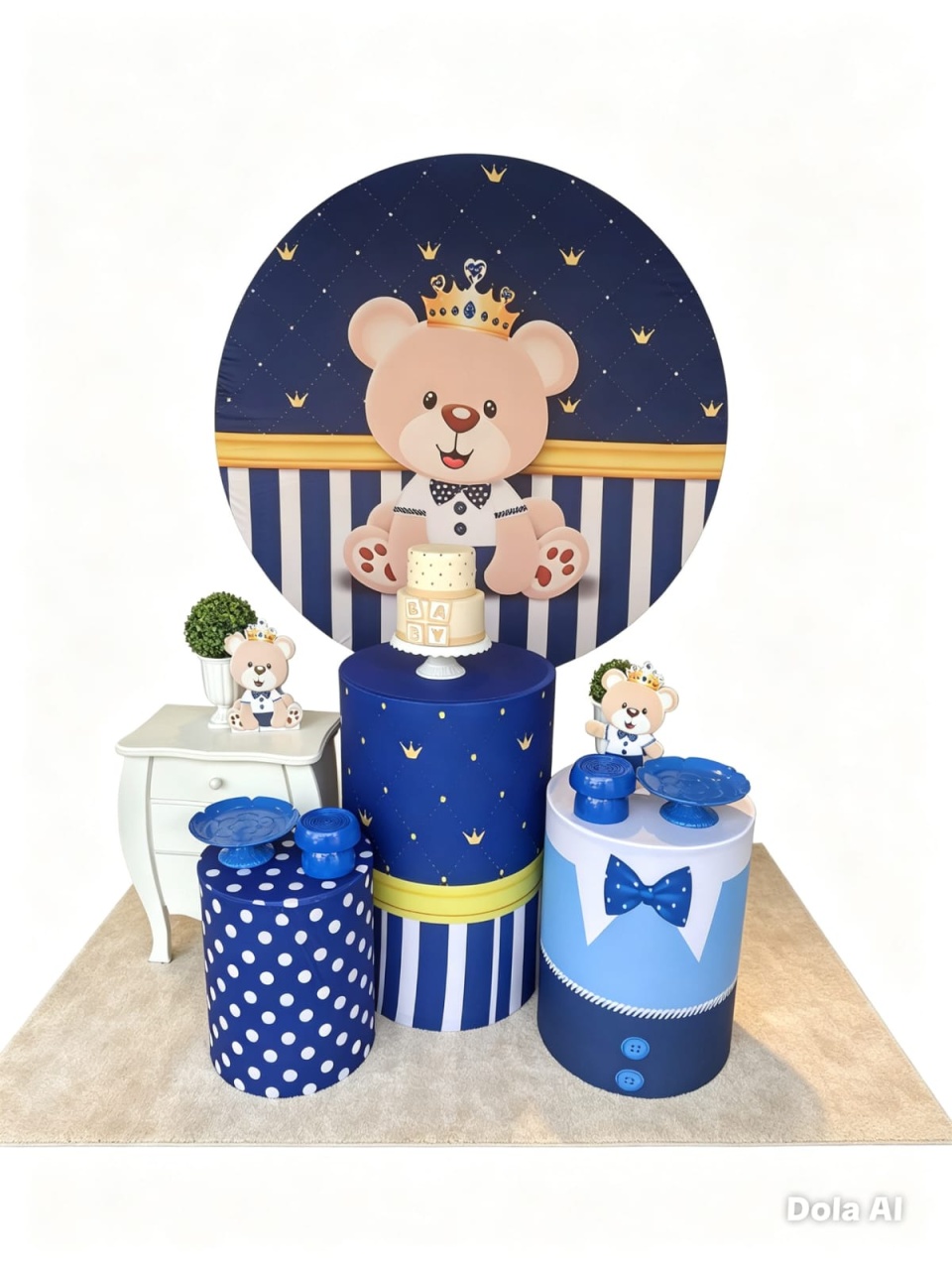 Urso Realeza Azul Royal Kit - BELLA FESTA TOP