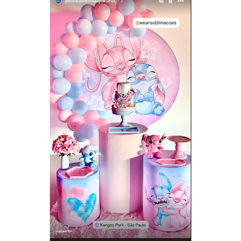 Stitch E Angel Mini Table - Rede Festas