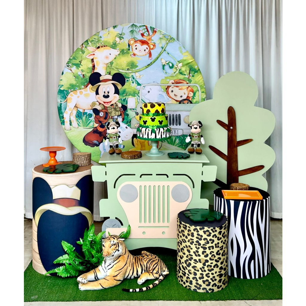 Mickey Safari Com Mesa Jeep - Rede Festas