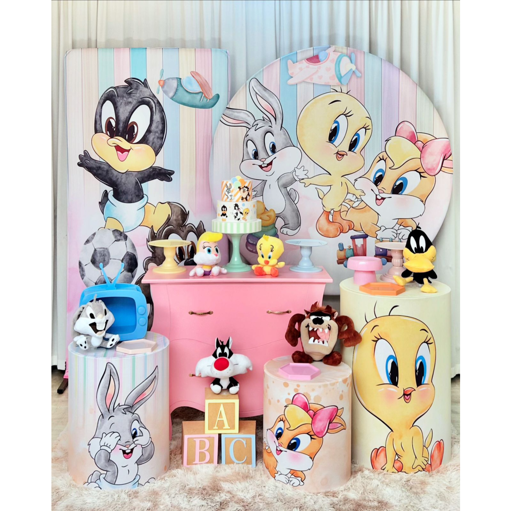 Baby Looney Tunes 2 Paineis Menina - Rede Festas