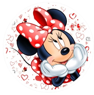 Painel Redondo Minnie Vermelha Clássica - Rede Festas