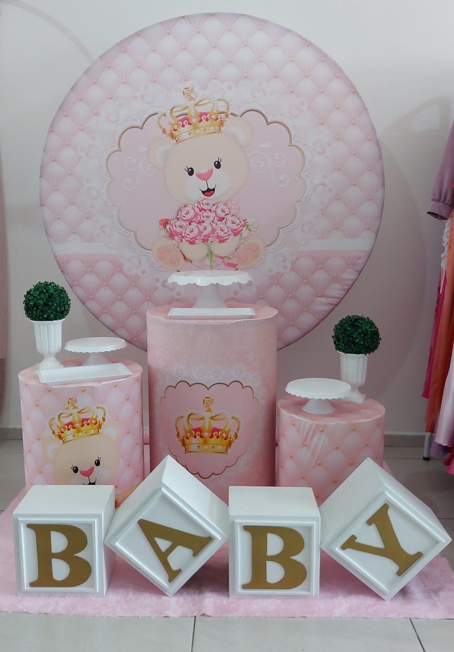 Kit Decor Ursa Realeza - Magic Pegue e Monte / Day Larocca Locação de Vestido de Festa