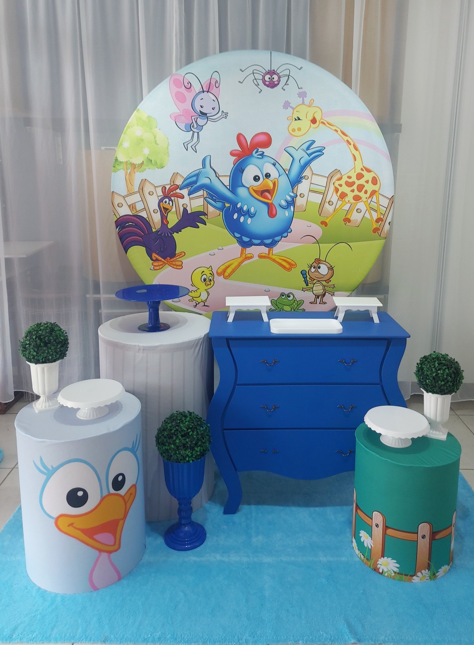 Kit Decor Galinha Pintadinha - Magic Pegue e Monte / Day Larocca Locação de Vestido de Festa