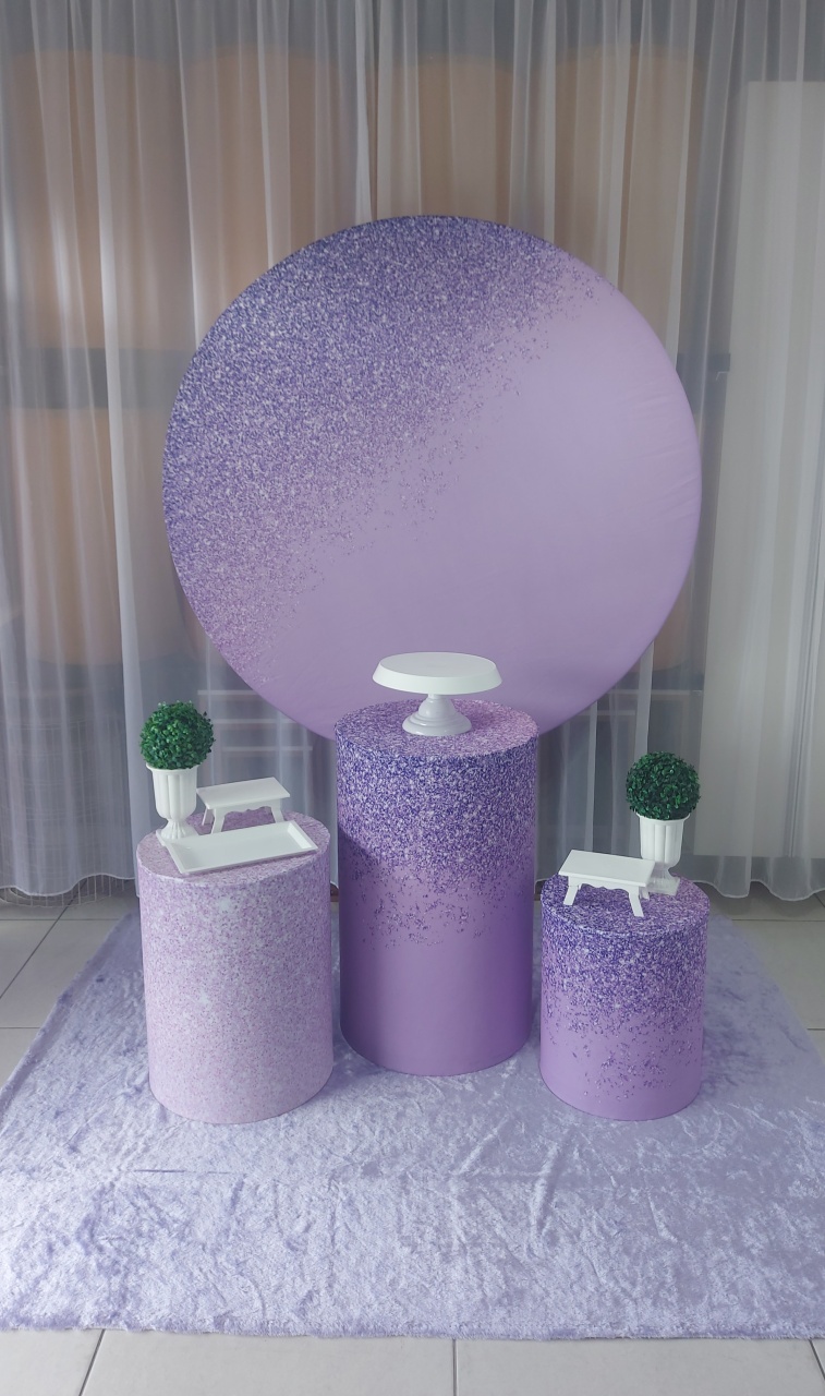 Kit Base Lilás Glitter - Magic Pegue e Monte / Day Larocca Locação de Vestido de Festa