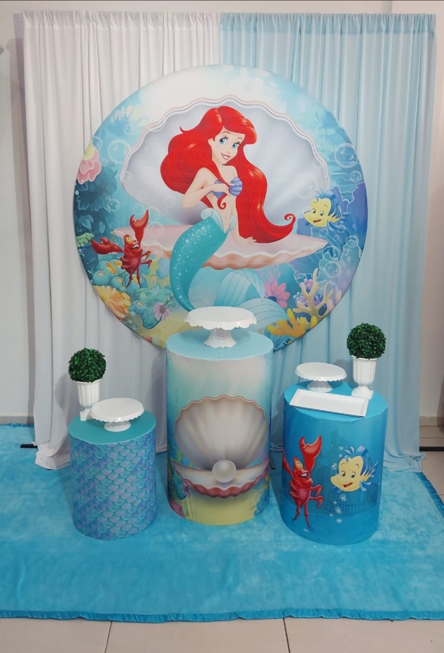 Kit Decor A Pequena Sereia - Magic Pegue e Monte / Day Larocca Locação de Vestido de Festa
