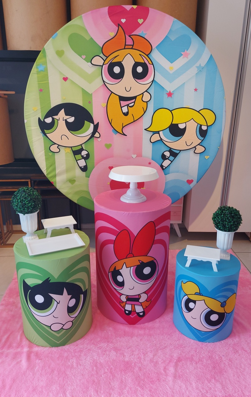 Kit Base Meninas Super Poderosas - Magic Pegue e Monte / Day Larocca Locação de Vestido de Festa