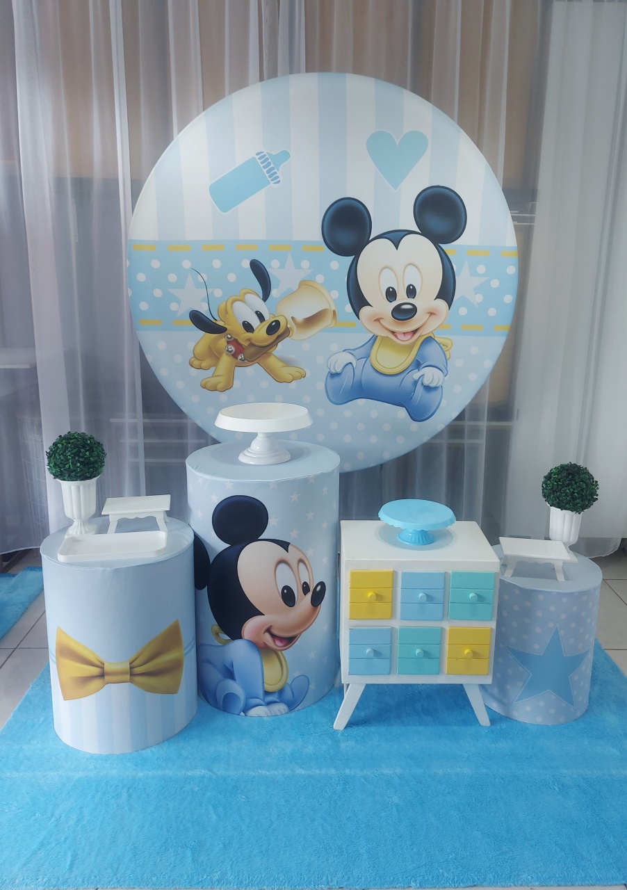 Kit Decor Mickey Baby - Magic Pegue e Monte / Day Larocca Locação de Vestido de Festa