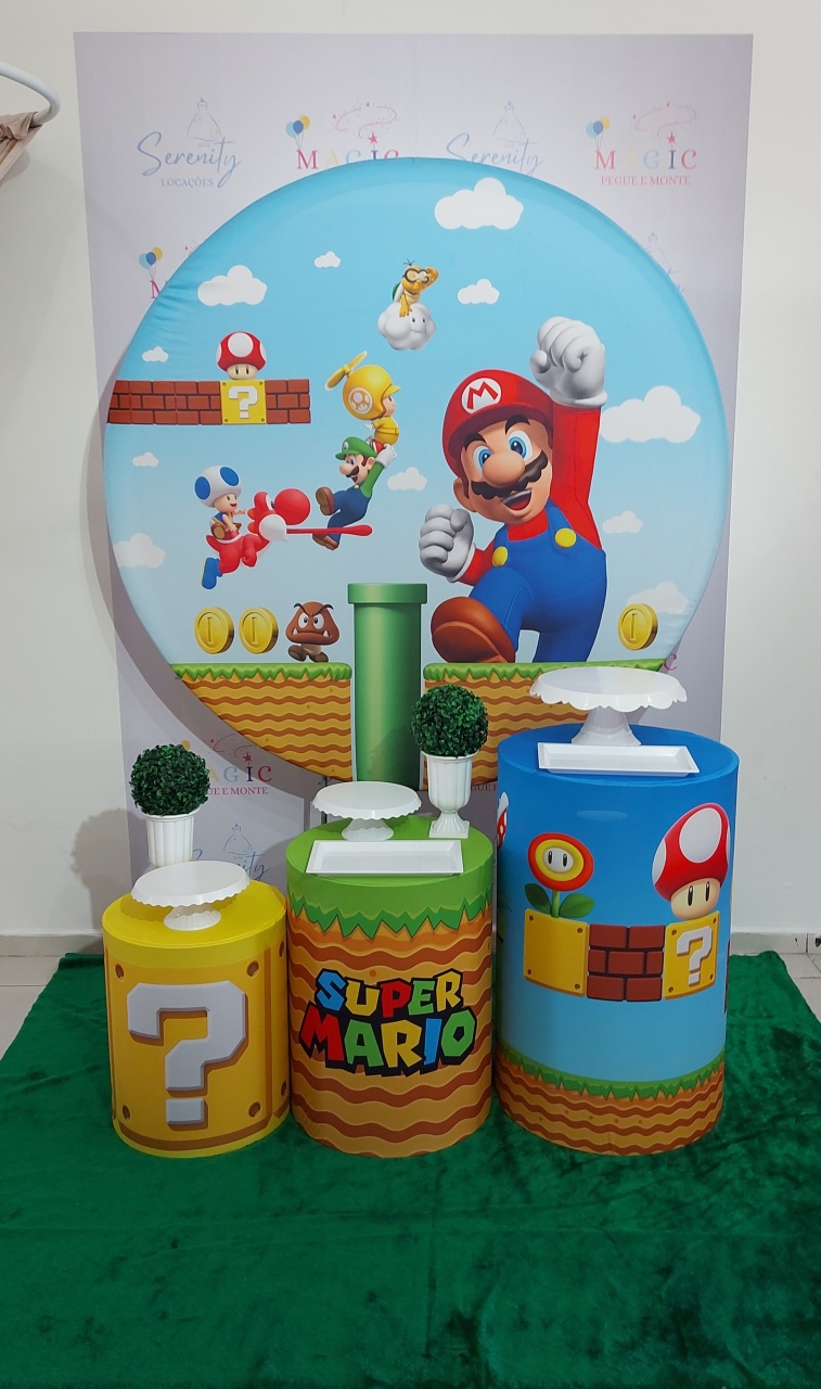 Kit Base Super Mario - Magic Pegue e Monte / Day Larocca Locação de Vestido de Festa