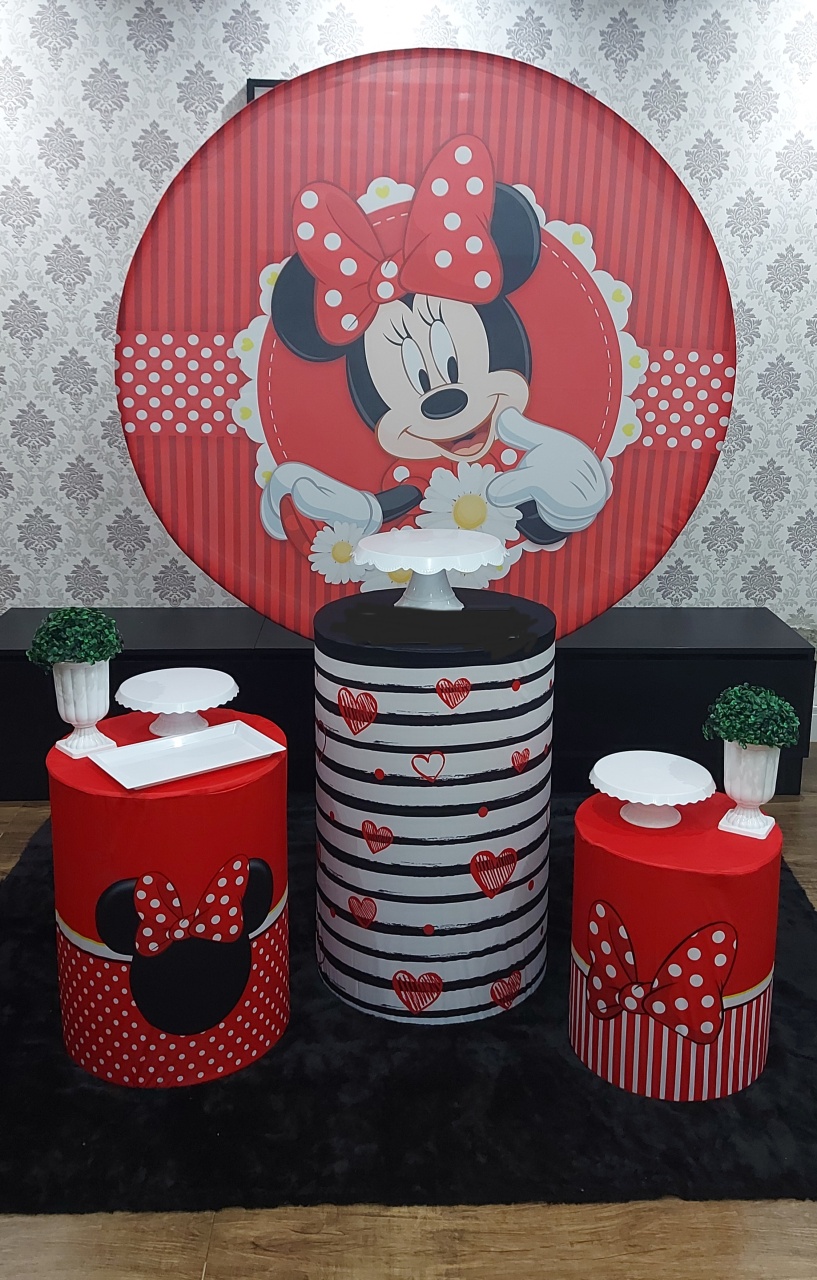 Kit Base Minnie Vermelha - Magic Pegue e Monte / Day Larocca Locação de Vestido de Festa