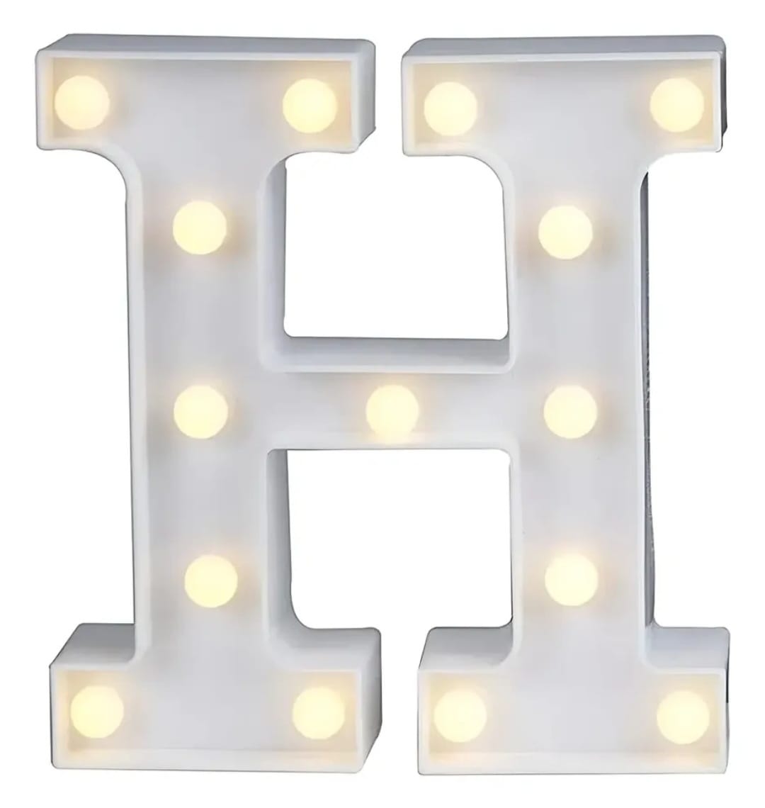 Luminaria de Mesa Letra H - Magic Pegue e Monte / Day Larocca Locação de Vestido de Festa