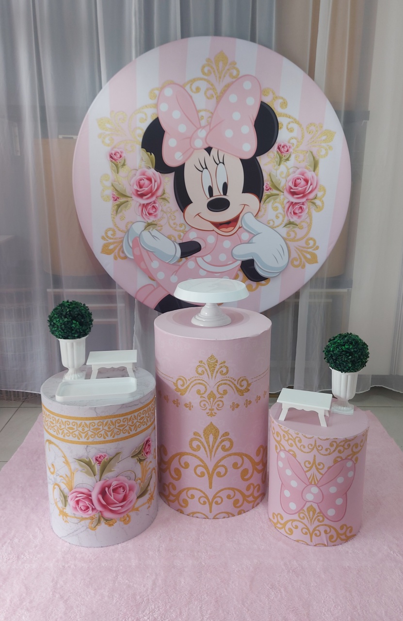 Kit Base Minnie Rosa Mocinha - Magic Pegue e Monte / Day Larocca Locação de Vestido de Festa