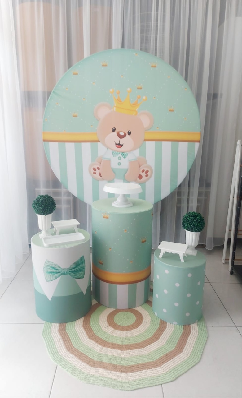 Kit Base Urso Realeza Verde - Magic Pegue e Monte / Day Larocca Locação de Vestido de Festa