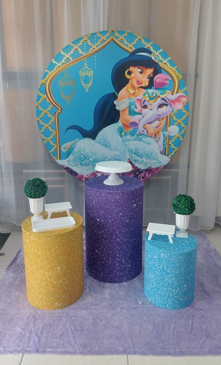 Kit Base Princesa Jasmine - Magic Pegue e Monte / Day Larocca Locação de Vestido de Festa