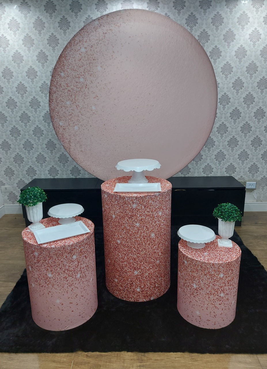 Kit Base Rosê Glitter - Magic Pegue e Monte / Day Larocca Locação de Vestido de Festa
