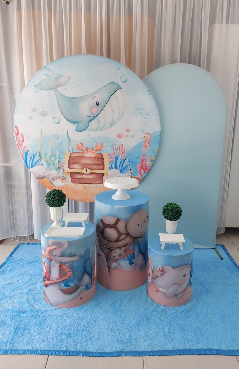 Kit Decor Fundo Do Mar - Magic Pegue e Monte / Day Larocca Locação de Vestido de Festa