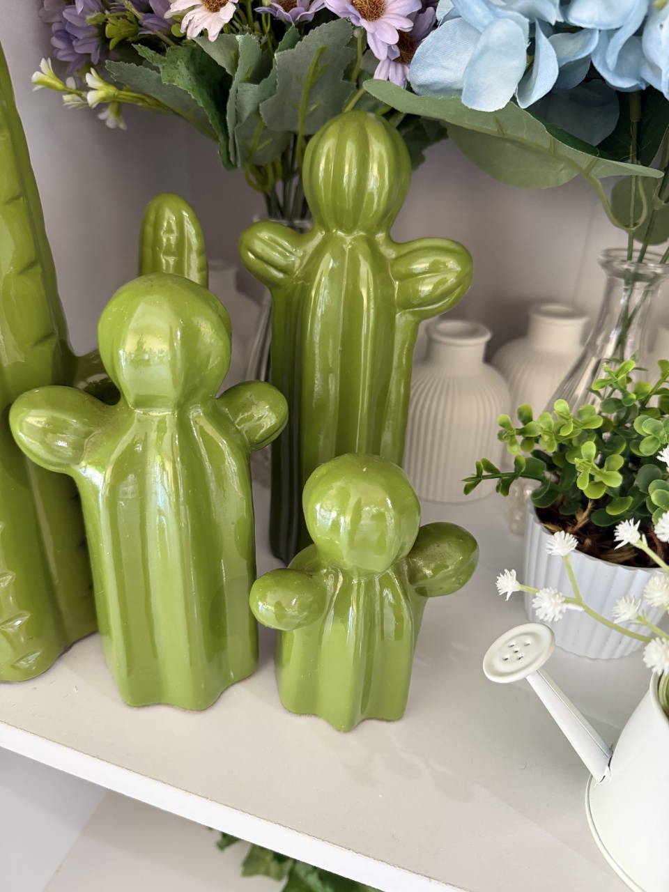Conjunto de Cactos de Louça - D'fest decor- pegue e monte 