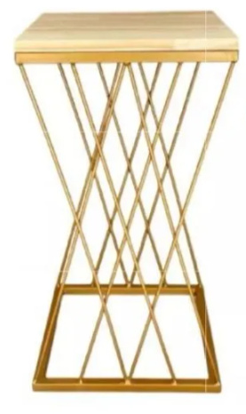 Mesa Treliçada Dourada G - D'fest decor- pegue e monte 