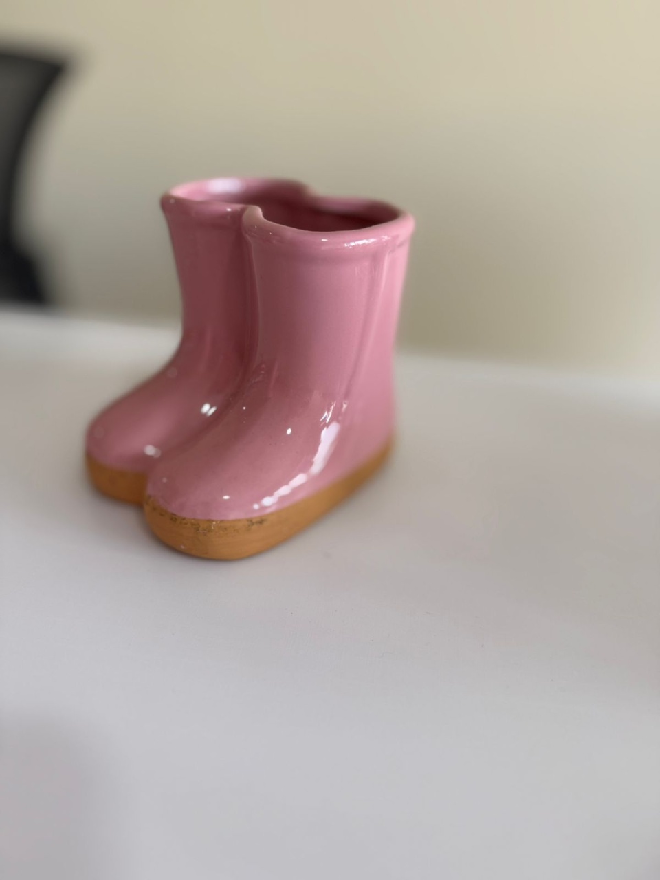 Botinha de Ceramica Rosa - D'fest decor- pegue e monte 