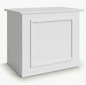 Mesa Boiserie Branca Dobravel -90X40X80Cm - D'fest decor- pegue e monte 