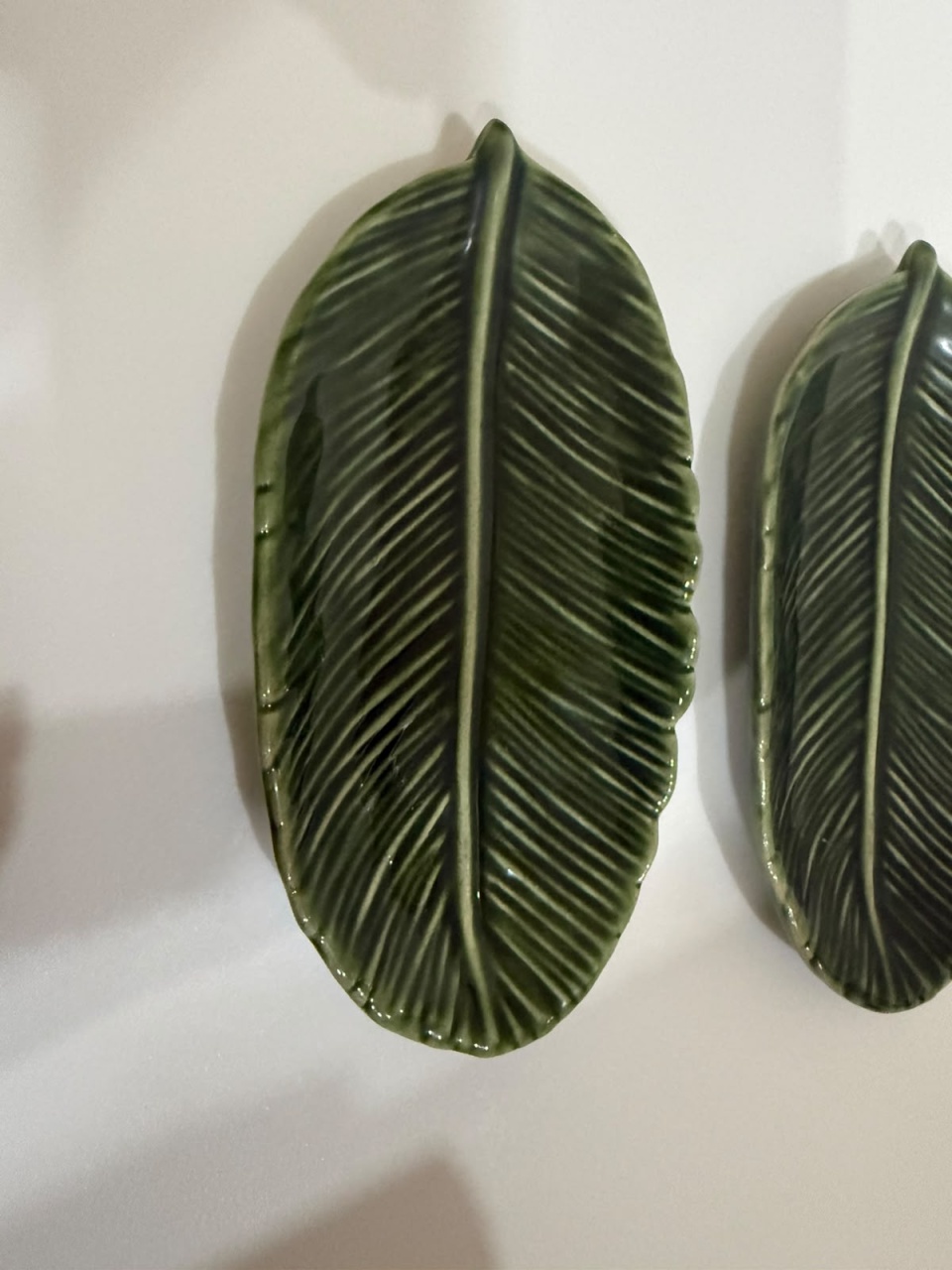 Conjunto de Bandeja Baixa de Folha Verde - D'fest decor- pegue e monte 