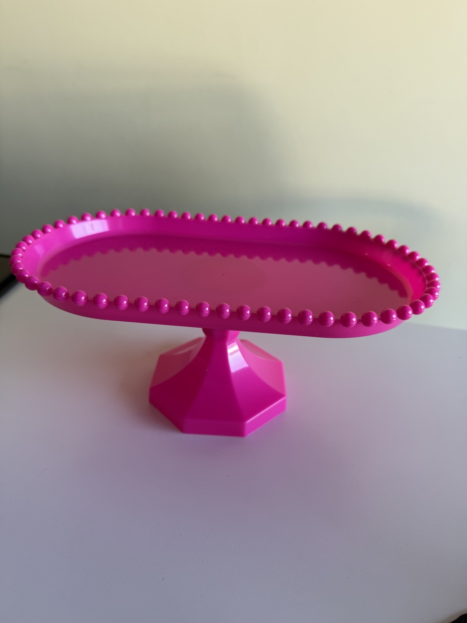 Bandeja Alta Oval Pink - D'fest decor- pegue e monte 