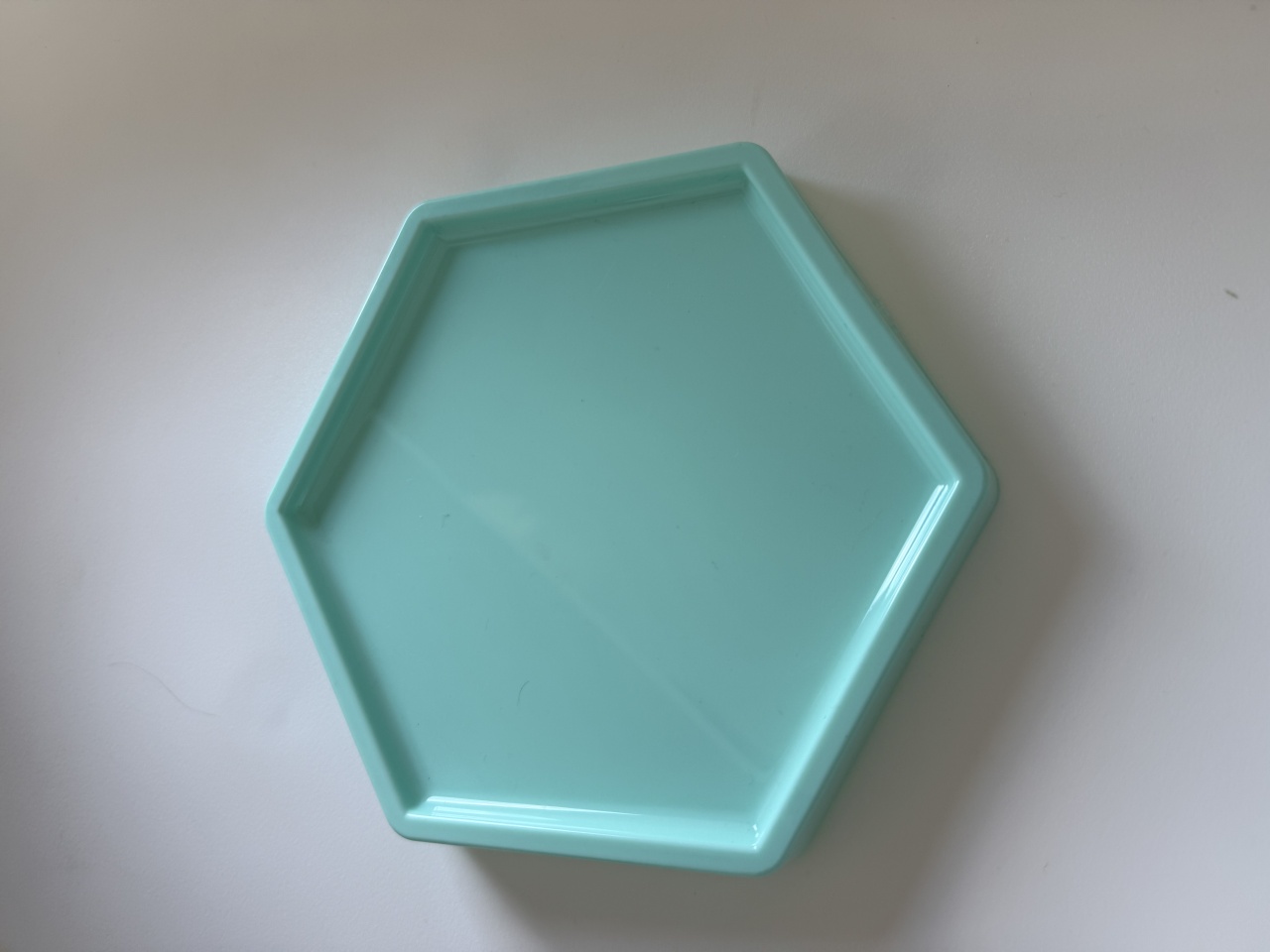 Bandeja Baixa Hexagonal Verde Candy - D'fest decor- pegue e monte 
