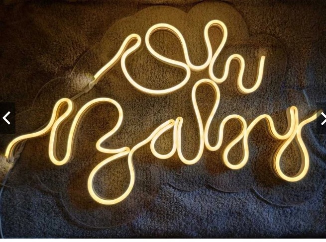 Letreiro Em Led O Baby - D'fest decor- pegue e monte 
