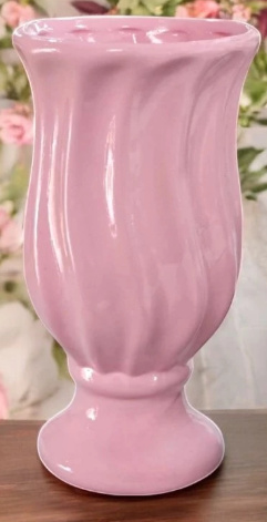 Vaso Rosa Bebe Ceramica - D'fest decor- pegue e monte 