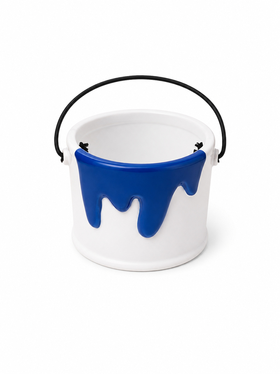 Cachepot Balde de Tinta Azul - Lok Festas.BA