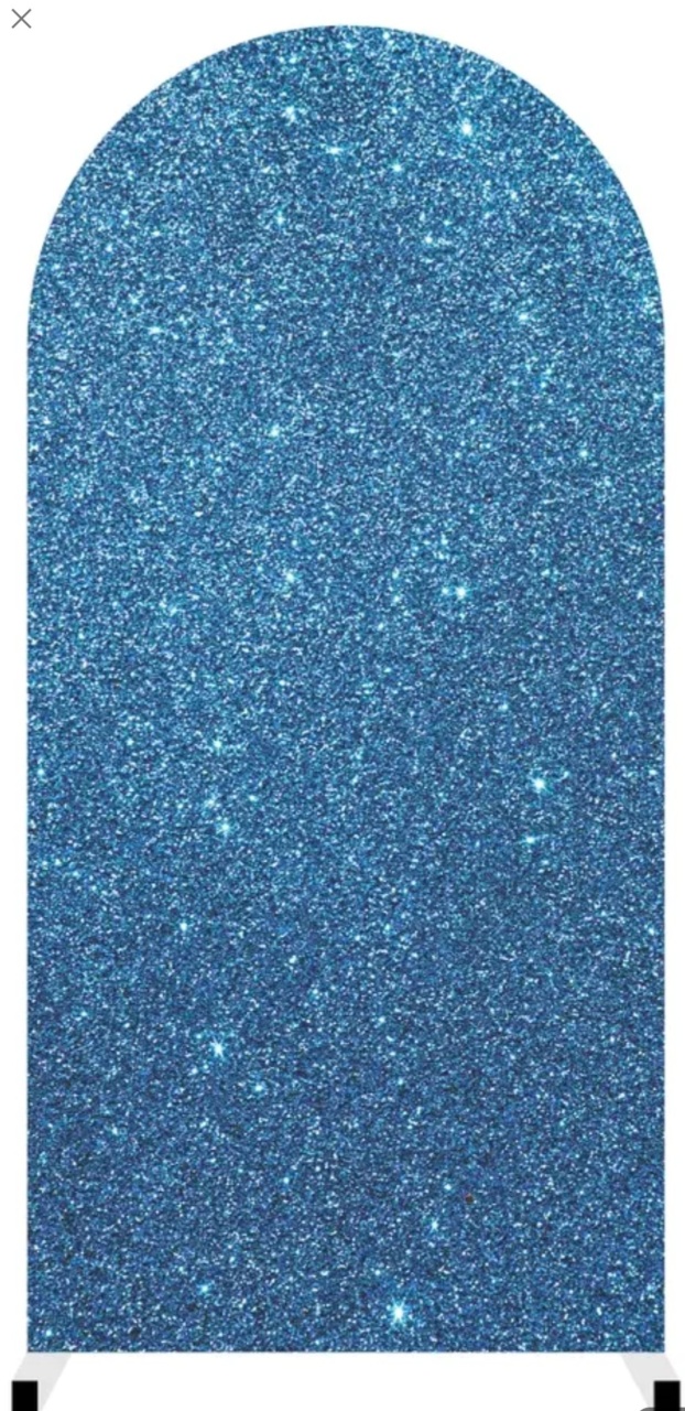 Sublimação Painel Romano - Efeito Glitter Azul - Lok Festas.BA